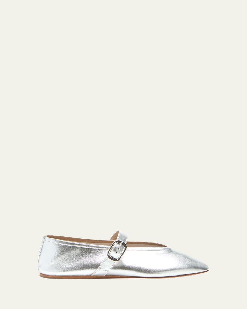 Stella Metallic Leather Ballerina Flats